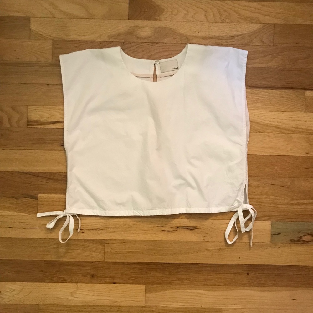 Poplin tie top with an open back from Aritzia